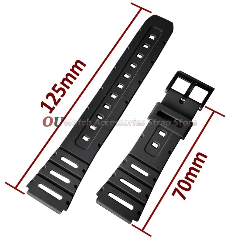 Durable 20mm Silicone Sport Wristband with Soft Plastic Buckle