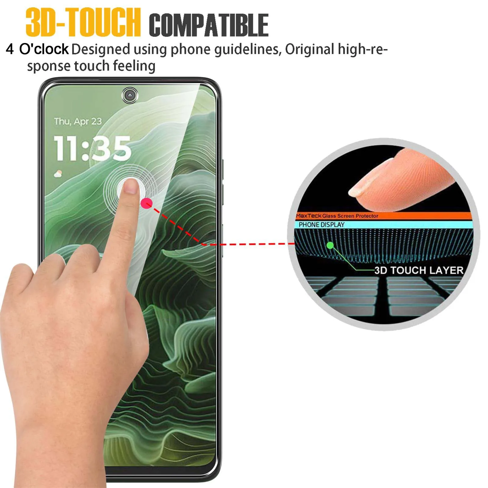 Premium Tempered Glass Screen Protector - 9H Hardness, HD Clear Transparency