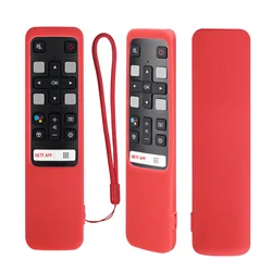 Voice Remote Control Protective Cover for TCL Android 4K Smart TV (Red)