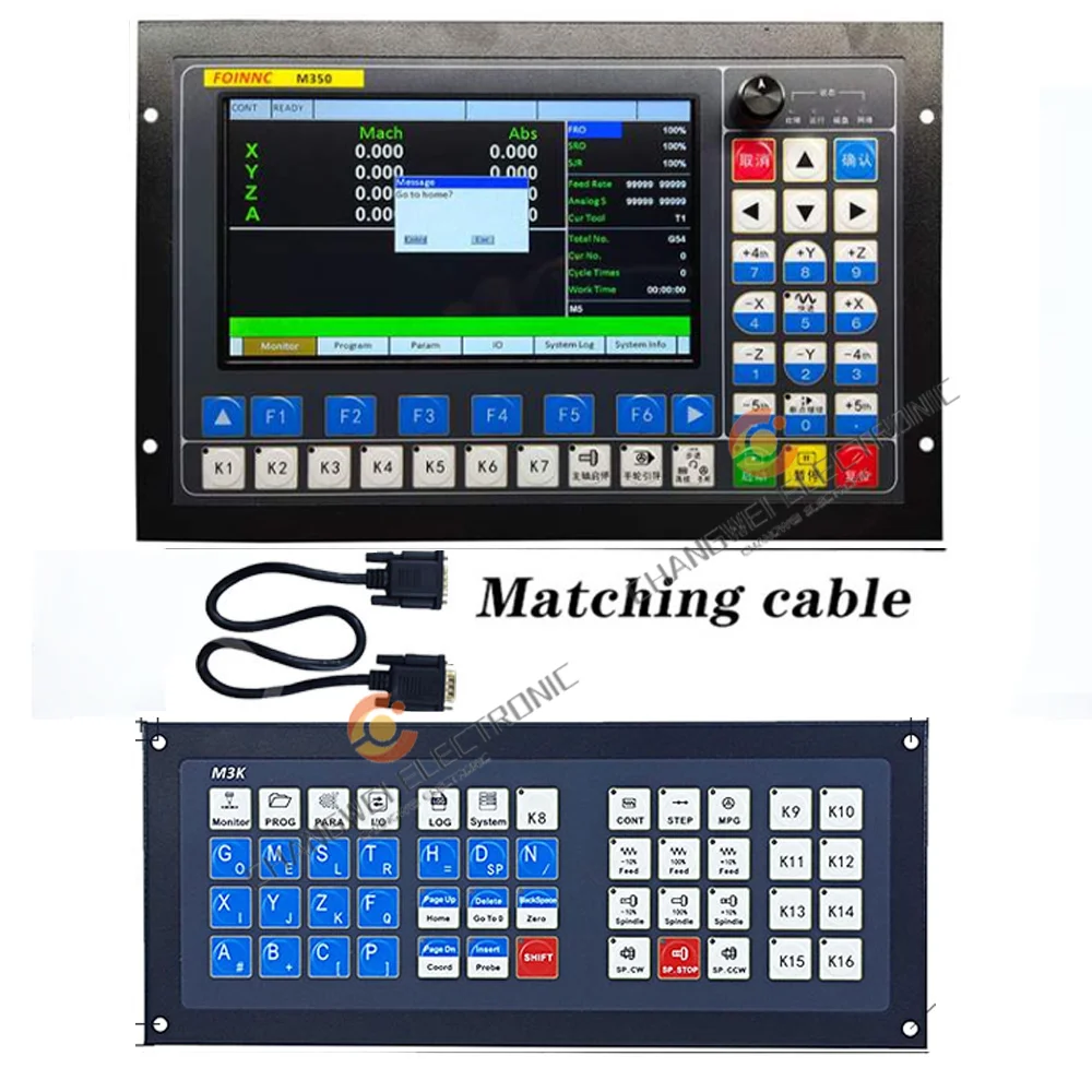 

M350 Upgrade 3/4/5 Axis Motion Control System Cnc Controller Kit Latest Atc Extended Keyboard M3K For Engraving Machine