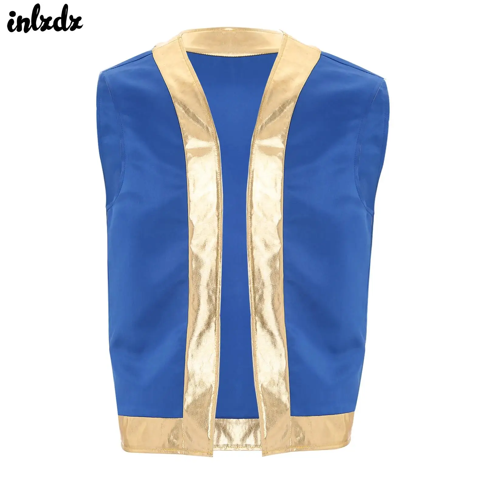 

Мужской костюм для косплея капитан арабский принц жилет для ролевых игр жилет на Хэллоуин жаба открытый передний жилет для клуба