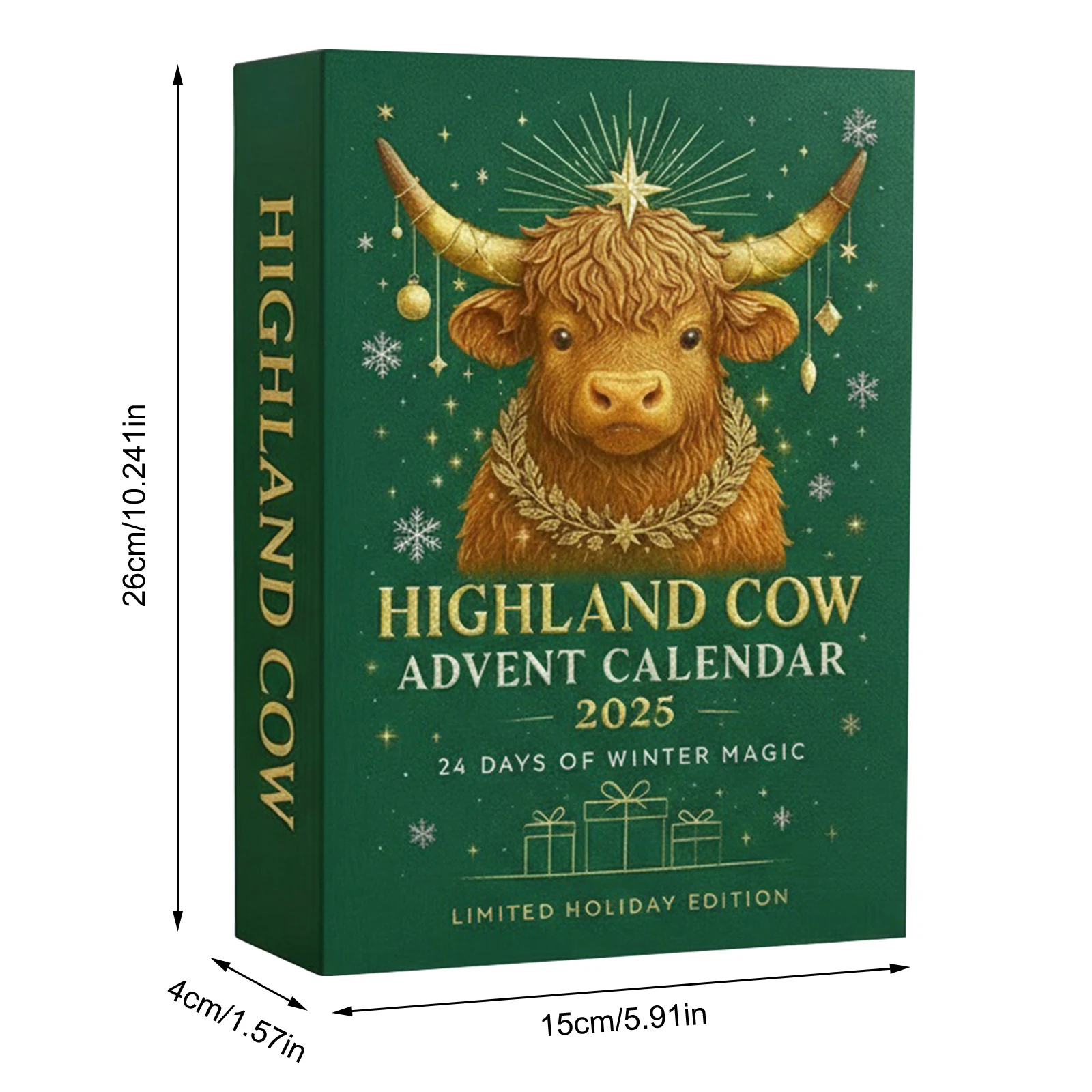 Cat Lovers Advent Calendar Christmas Countdown Calendar 2D Acrylic Cute Cat Calendar Highland Cow 24 Days Xmas Calendar Ornament