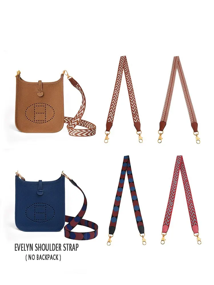 

Bag Strap For Hermes Evelyn Bags Canvas Shoulder Crossbody Straps Belt Replacement Adjustable 74-95cm Bag Accessories