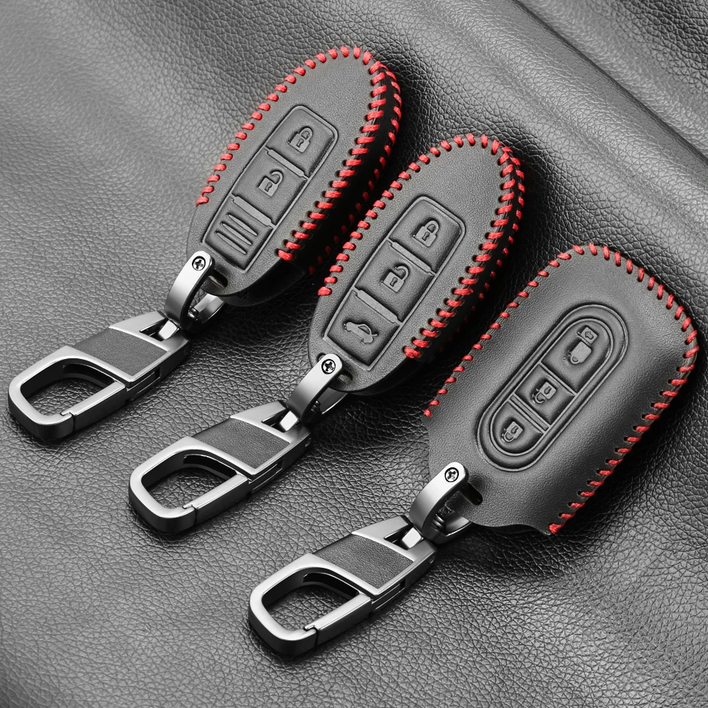 New Design Leather Car Remote Key Cover Case for Nissan Qashqai J10 J11 X-Trail t31 t32 kicks Tiida Pathfinder Murano Note Juke key case key case cover remote control case cover