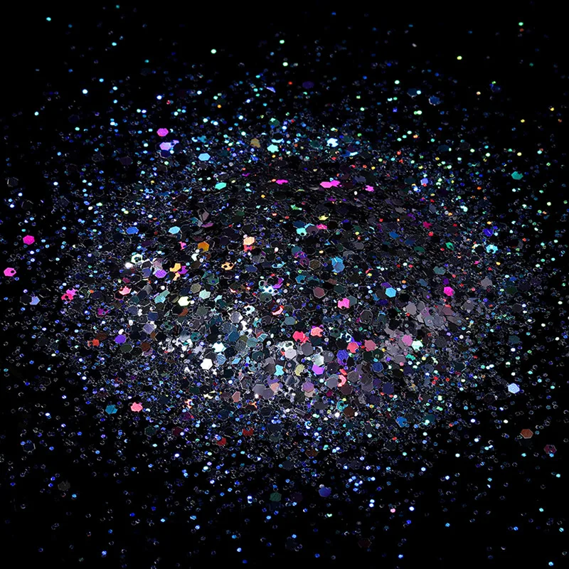 Holographic Chunky Glitter Flakes for DIY Nail Art & Epoxy Creations