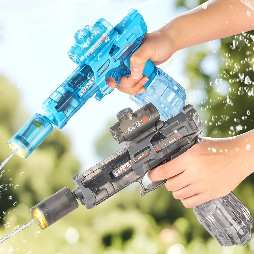 Automatische uzi waterpistool met verlichte led geluiddemper_voghion.com