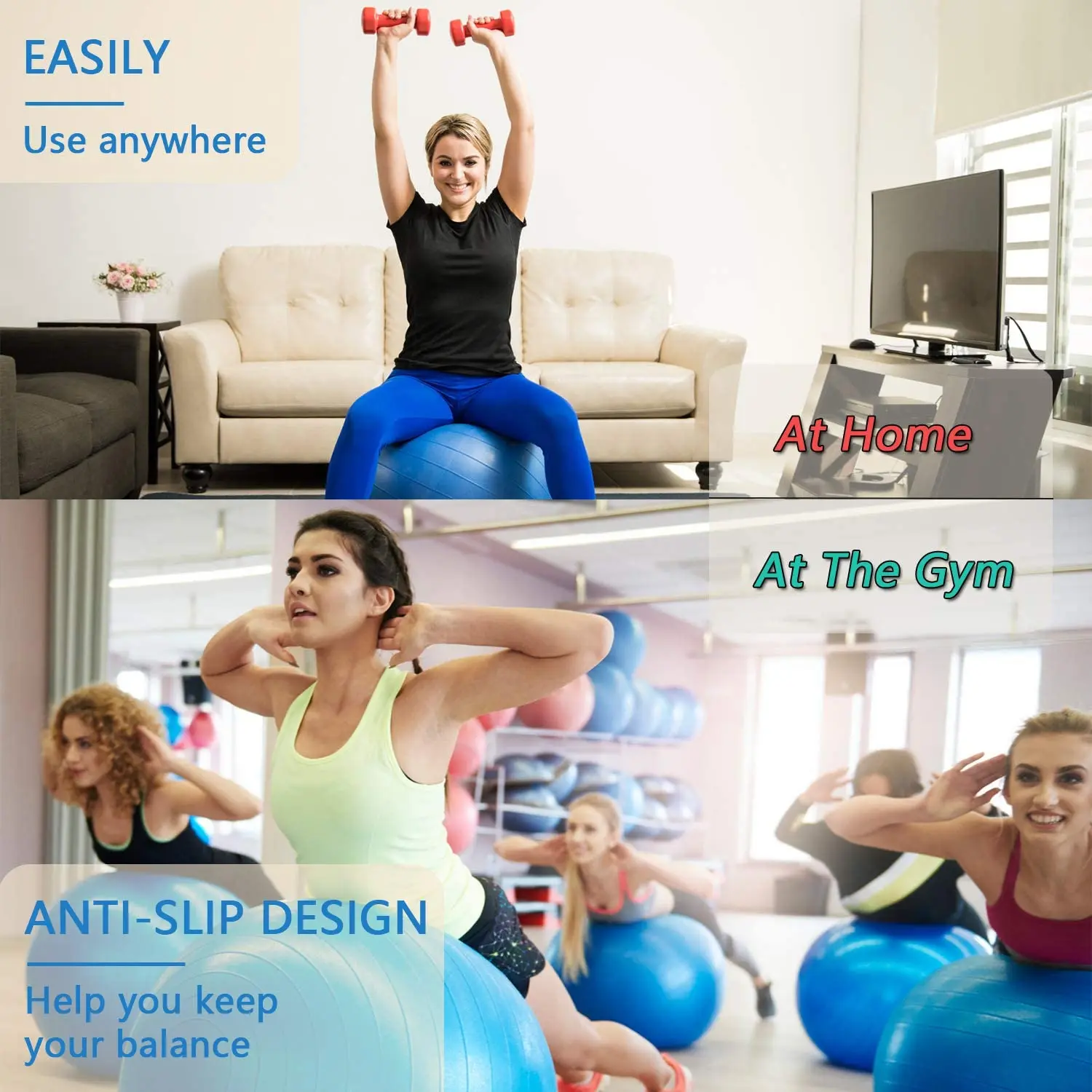 Sport Yoga Ball Fitness Gym Fitball Exercise Pilates Workout Balance Ball 95cm yoga ball