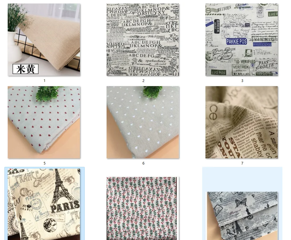 Baumwolle und Leinen Stoff bedruckte Punkte Baumwoll stoff DIY Sofa Vorhang Tischdecke Wohnkultur Baumwoll stoff Herz Punkt Stile 31 – Detail 1