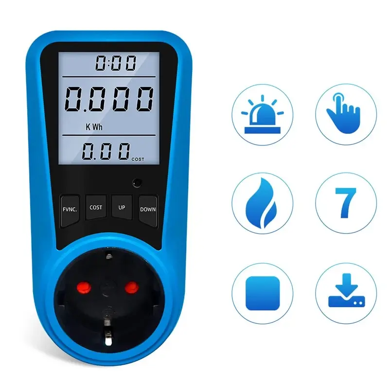 Power Meter 1 PC Plug in Power Meter for Socket Power Usage Household EU Plug