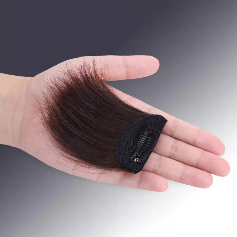 Wig Hair Pad 10cm Straight Fluffy Natural Look Soft Supplement Head Hairs Invisible Extensions Fiber False Hair