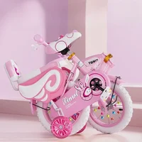 2-9 ans vélos pour enfants garçons filles vélo pliant Flash roue auxiliaire vélos réglables rose 2