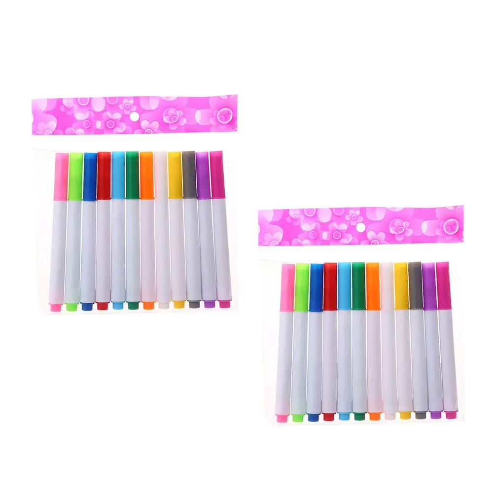 24Pcs 형광 칠판 마커 펜 유리창 사무용 문구 드로잉 용품에 대한 빠른 건조 지울 수있는 펜