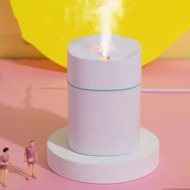 200ml Mini Air Humidifier with Night Light Essential Oil Diffuser USB Mist Maker Car Air Freshener for Bedroom Office 5