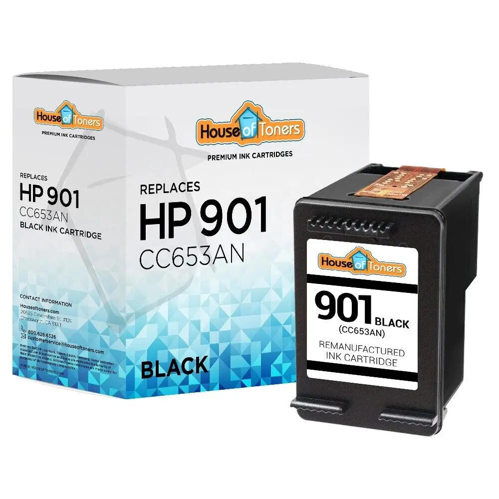 #901 Cc653An Cartuccia Di Inchiostro Nero Per Hp Officejet G510 J4524 J4540 J4550