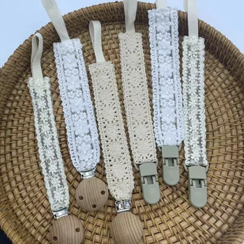 Lace Baby Pacifier Clip 1