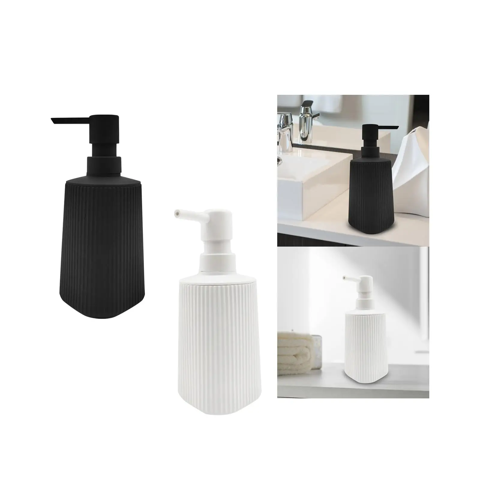 13oz Liquid Soap Dispenser, Refillable, Liquid Lotion Pump Bottle Handwash Container for Wash Room Kitchen Liquid Soap