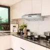 30 Inch Range Hood Under Cabinet, Stainless Steel Kitchen Range Hood with 3 Speed Touch Control, 400 CFM Suction Power, Silver 2