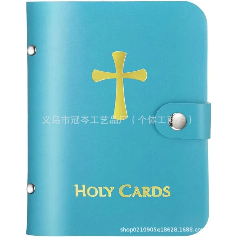 Elegant Faux Leather Card Holder Case with Snap Closure - Holds Up to 40 Cards