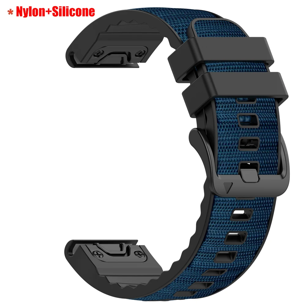 Premium Leather and Silicone Quickfit Watch Band Bracelet (22-26mm)