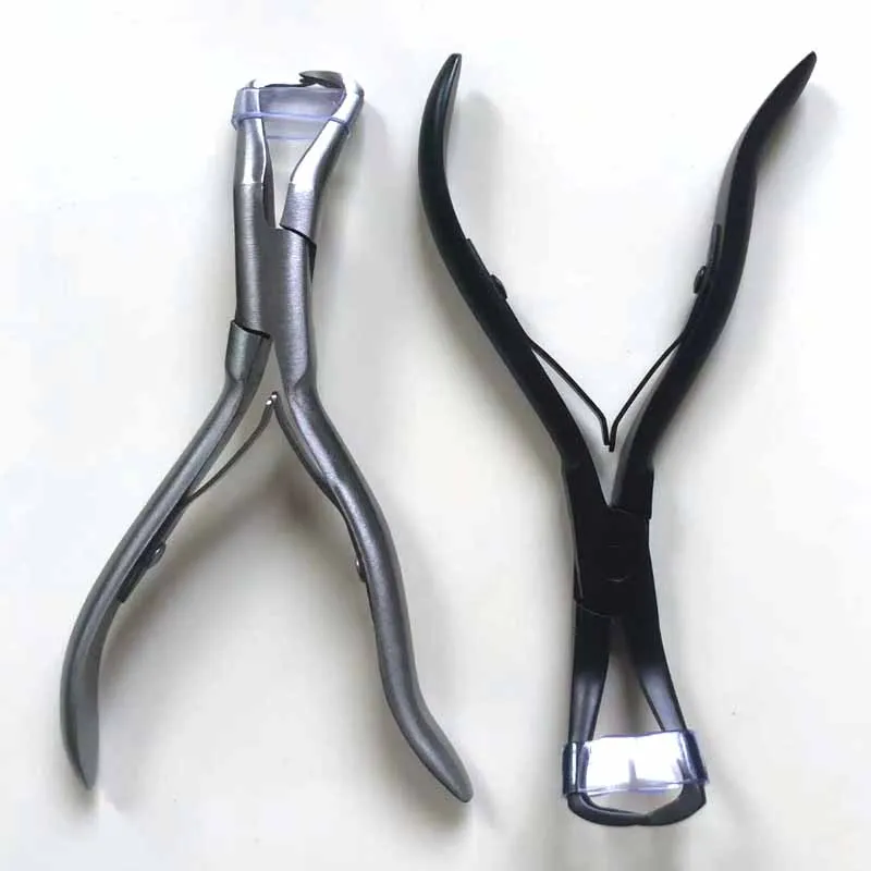 1 PC 5.5 inch Stainless Steel Clamp Hair Extension Plier with two hook Keratin Hair Extensions Removal Tools 4 Colors