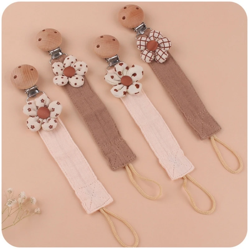 Cotton Linen Baby Pacifier Chain Clip Soother Nipple Holder Clasps Dummy Attache Feeding pacifier clip pacifier chain pacifier accessories teether clip