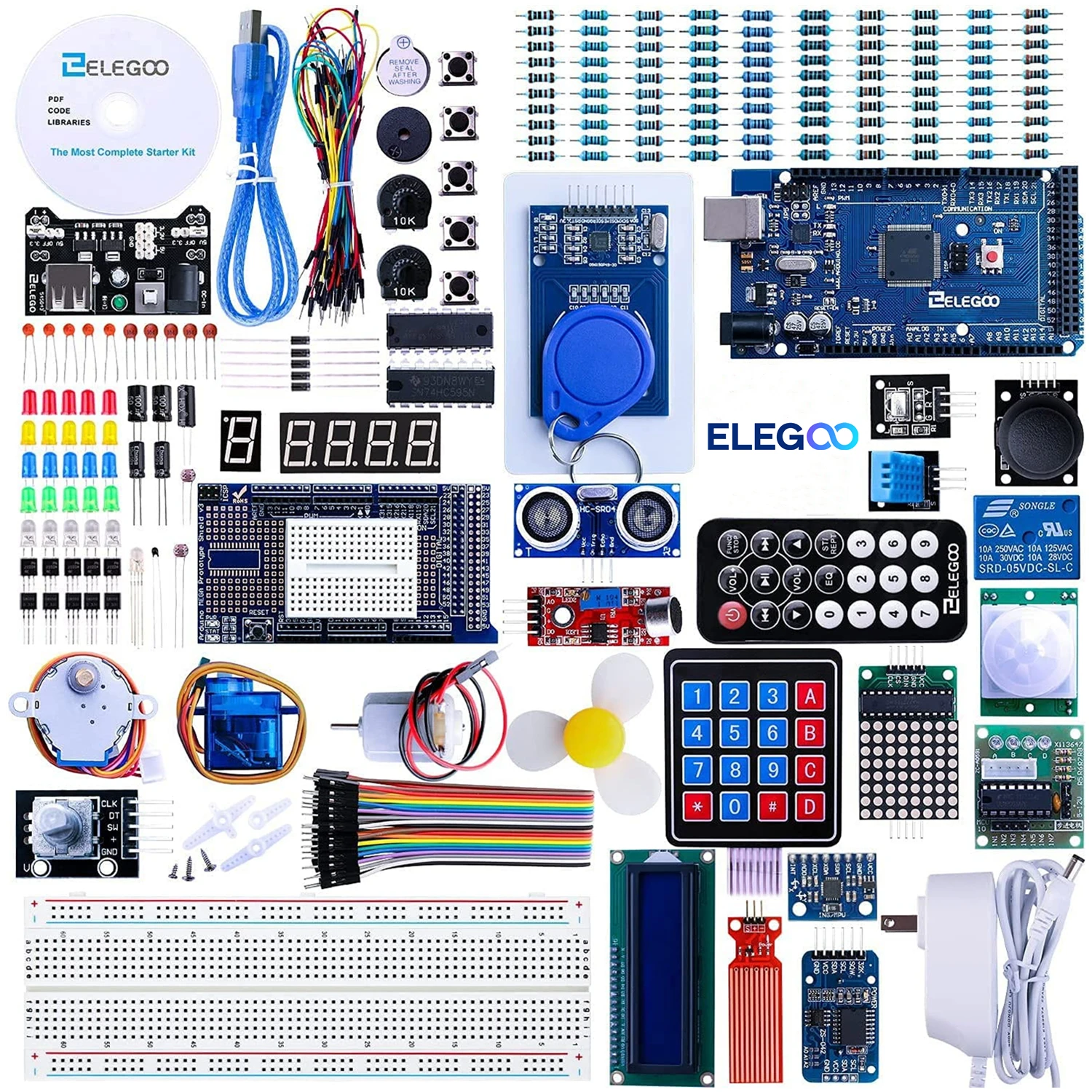 ELEGOO Mega R3 Project Complete Starter Kit Compatible with Arduino IDE DIY Electronic Kit electronic diy kit