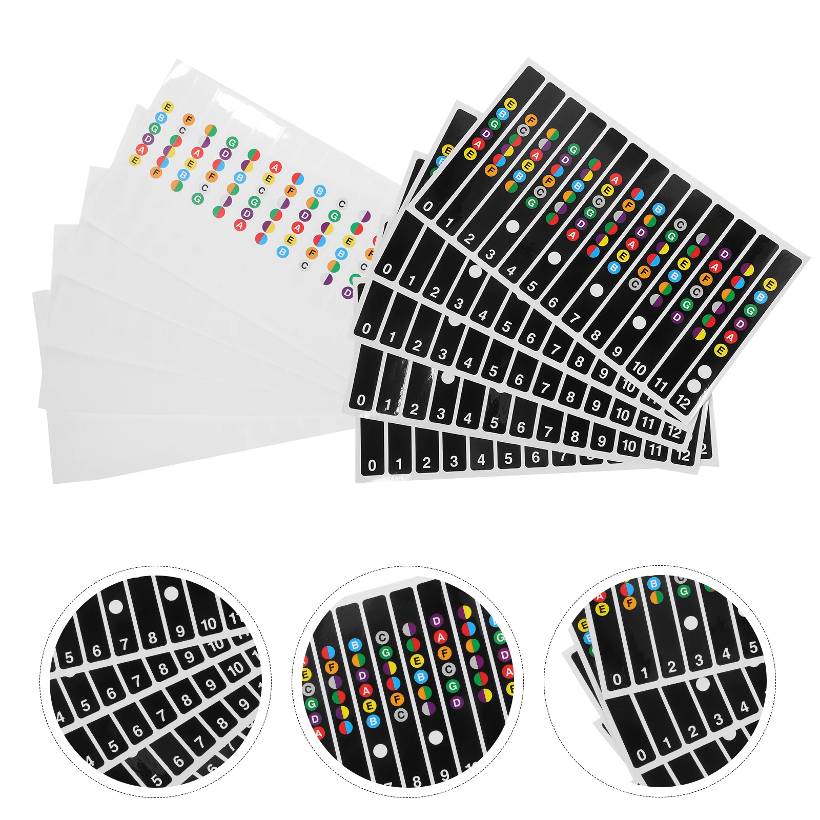 

10pcs Guitar Fretboard Stickers Note Decals Fingerboard Frets Notes Sticker