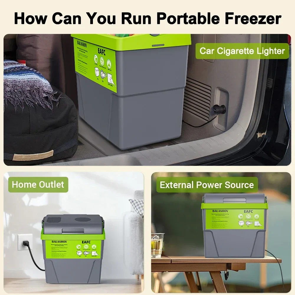 20L Portable Refrigerator Car Home Dual Use Mini Cooler Warmer Fridge for Outdoor Travel Camping Picnic Vehicle Truck Office 3