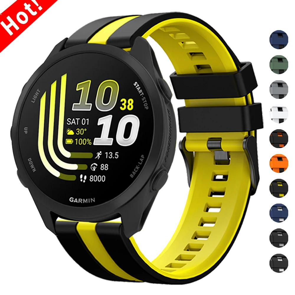 Enhanced Sports Rubber Watch Strap | 20-22mm | Versatile Fitness Band Replacement