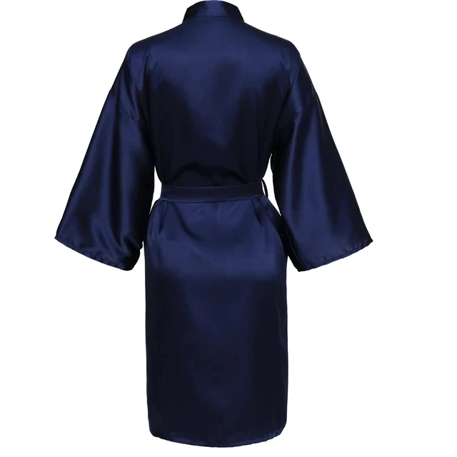 Wedding Party Team Bride Robe Without Letters Kimono Satin Pajamas Bridesmaid Plain Bathrobe bride robes