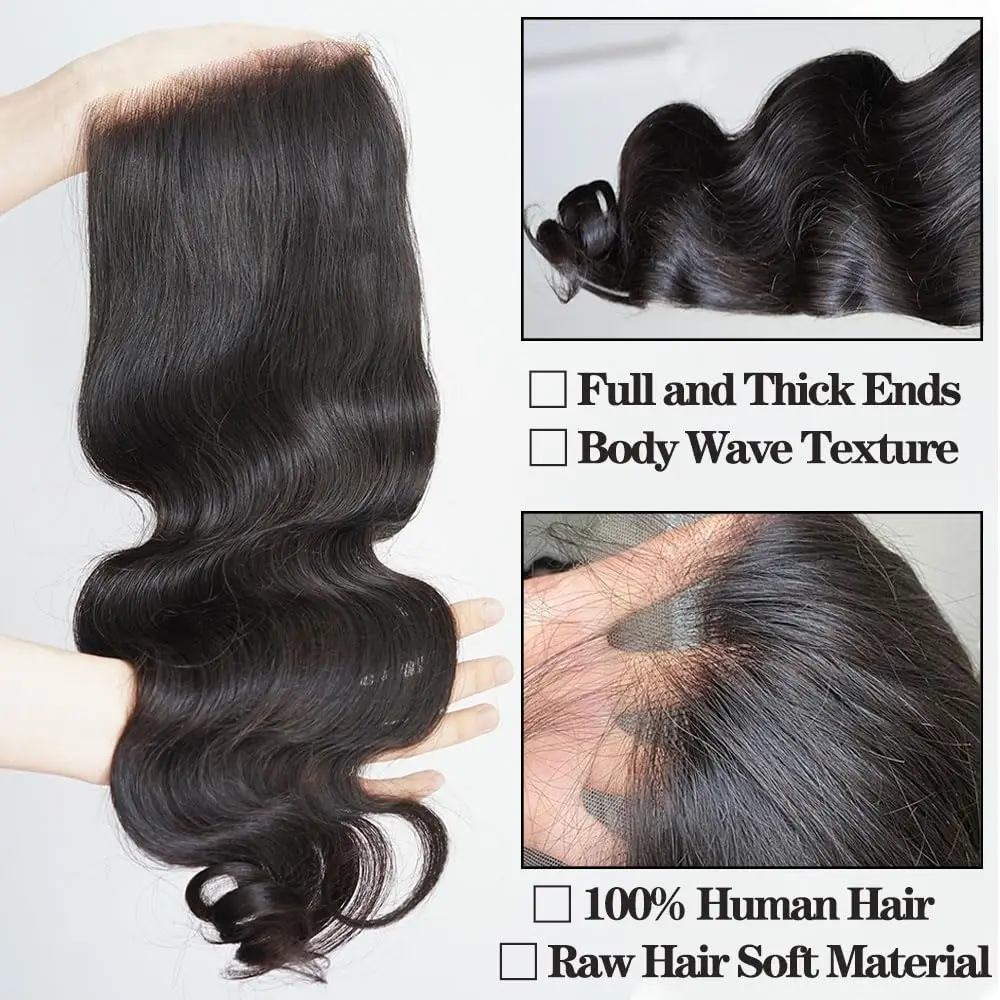 Body Wave 13x4 HD Lace Frontal Human Hair Tiny Knots Real Invisible HD Lace Frontal Closure Human Hair Ear to Ear Full Density