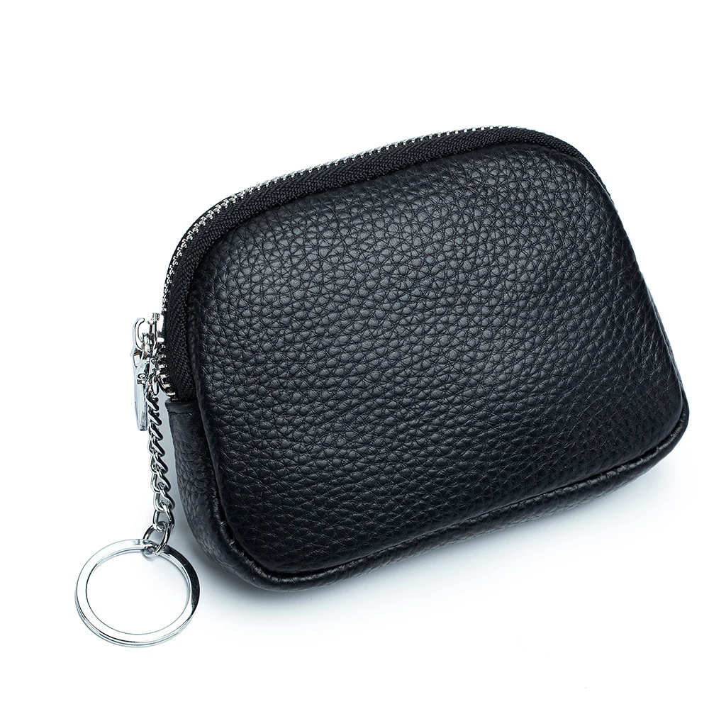 Elegant Genuine Leather Mini Purse - Luxury Designer Card Holder & Coin Pouch