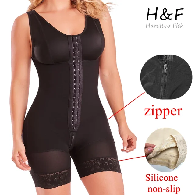Full Body Shaper High Compression Shapewear Girdle With Brooches Bust For Postpartum Slimming Sheath Belly Fajas Colombianas 3