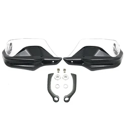 Premium Handguard Shield Protector Windshield for Adventure Motorcycles (Carbon Clear Set)