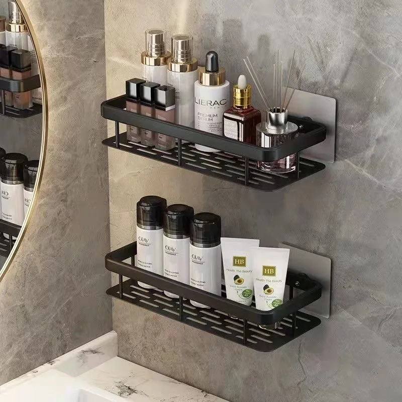 Kitchen Shelf Space Aluminum Drill-Free Storage Shelf Spices Cleaning Tools Storage Placement Kitchen Accessories kitchen storage rack kitchen organizer spice storage shelf kitchen organizer rack