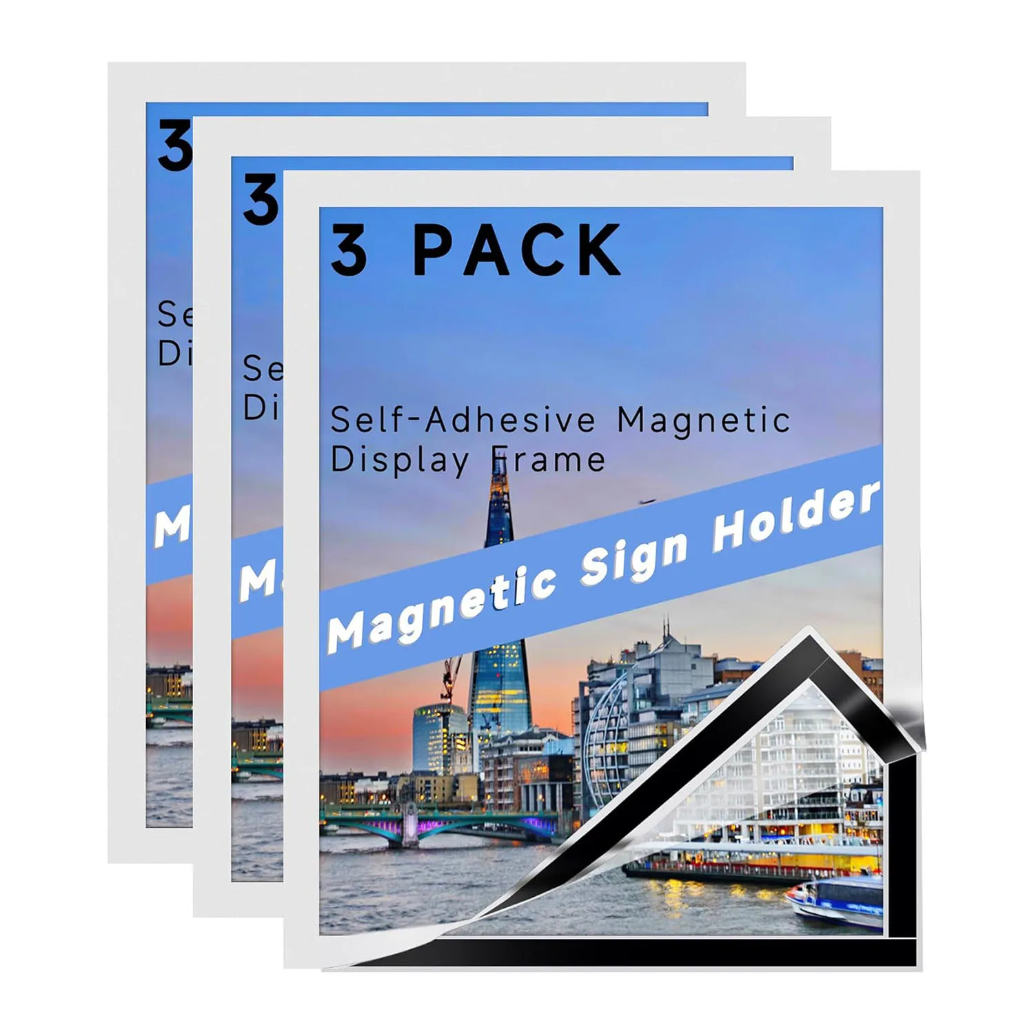 Magnetic Picture Frame 3 or 5pcs Black Self Adhesive Wall Art Display Frame For Diamond Painting Canvas Prints Home Decor photo frame
