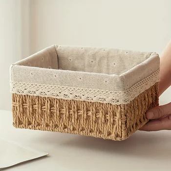 Handmade Rattan Storage Basket 1