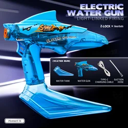Electric Shark - Themed LED Water Blaster for Kids - Summer Outdoor Beach & Pool Toy Gun (Blue)