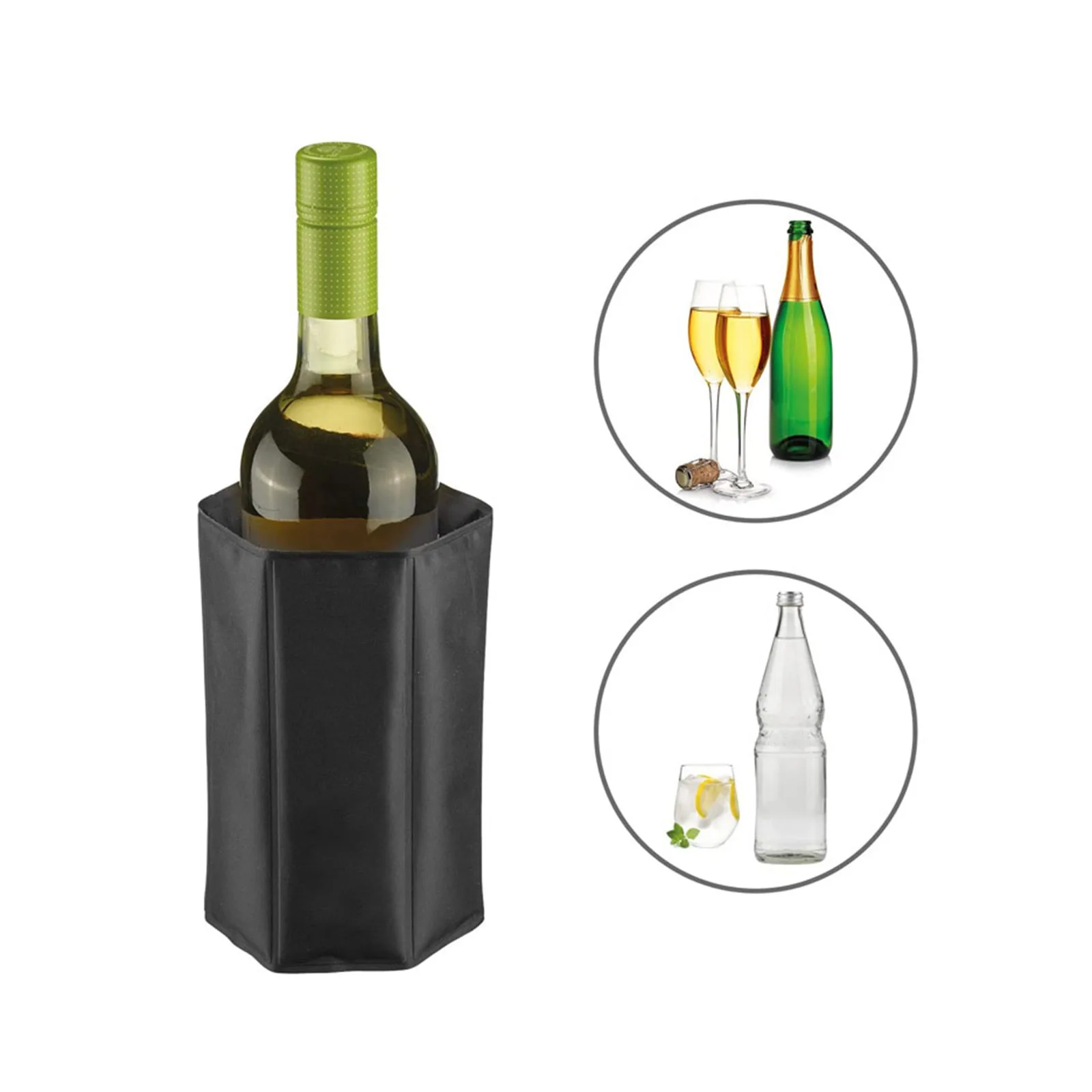 Wine Ice Pack Wine Cooler Sleeve with Protector Keep Drink & Beverage Cold Portable Wine Bottle Cooling Sleeve Freezer for Camping BBQ