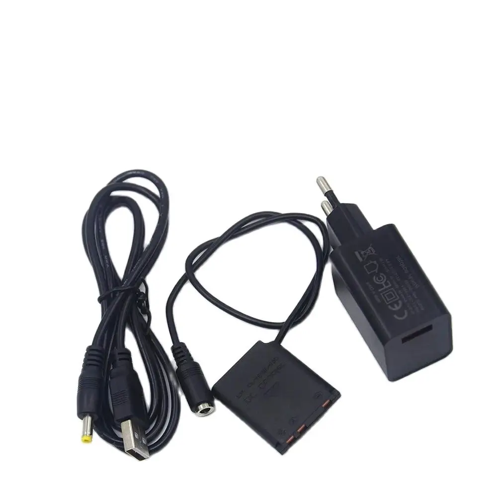 

USB Power Cable+QC3.0 Charger+Li40B Li42B Dummy Battery for Fuji FinePix E900 E550 Nikon EN-EL10 KLIC-7006 Pentax D-Li63 Camera