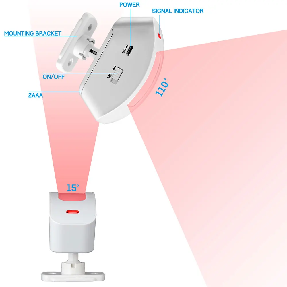 Wireless Window Curtain Motion Sensor PIR Detector Infraid Sensor Circuit Design 433MHz For Home Alarm System,motion detector alarm