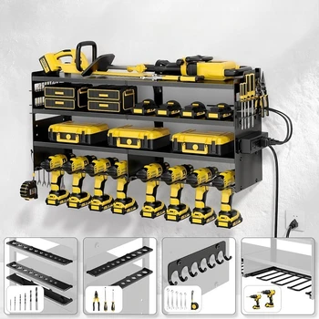 Wall-Mounted Power Tool Rack 1