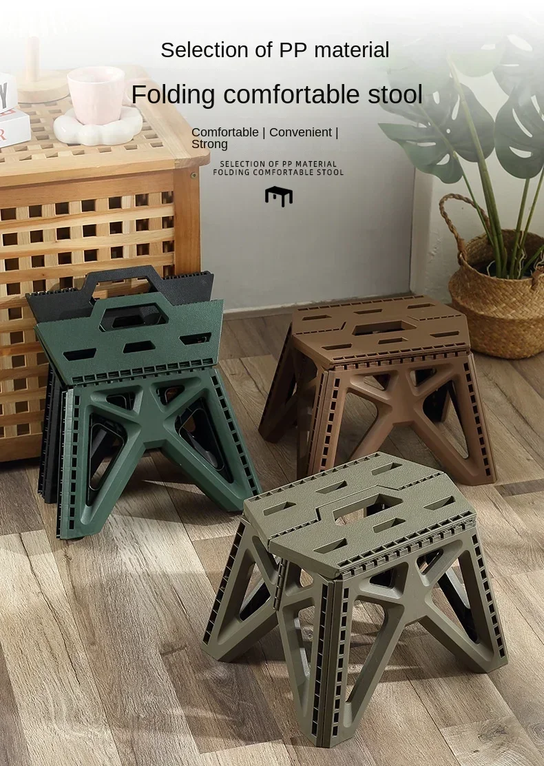Description Picture 2 of itemOutdoor Small Stool Portable Folding Stool High Load Bearing Durable Small Chair Fishing Stool Beach Stool Camping Stool