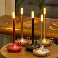 Rechargeable Table Lamp Touch Sensor Desktop LED Night Light Wireless Reading Lamp for Restaurant Hotel Bar Bedroom Decor Light 1