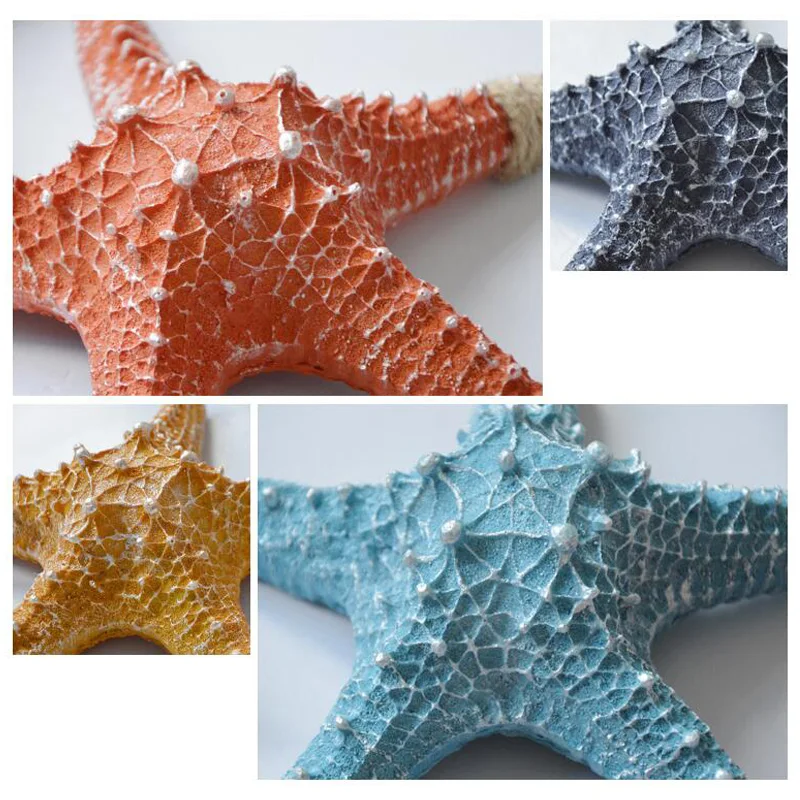 Nautical Style Home Wall Hanging Decoration Resin Starfish Background Decor Pendant Modern Creative Wall Ceramic Goldfish Vase 5