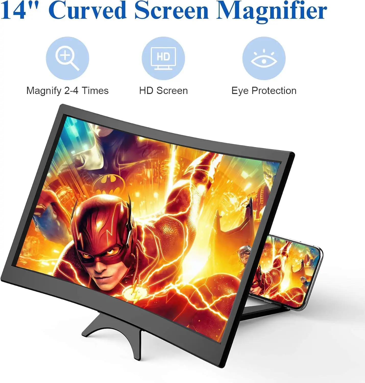 Tech Gadgets Phone Magnifier Screen 16 Inch Phone Screen Magnifier - 3D HD Foldable Screen Amplifier For Movies & Gaming, Compatible With All Smartphones 16 Inch Phone Screen Magnifier 3D HD Foldable - View #9