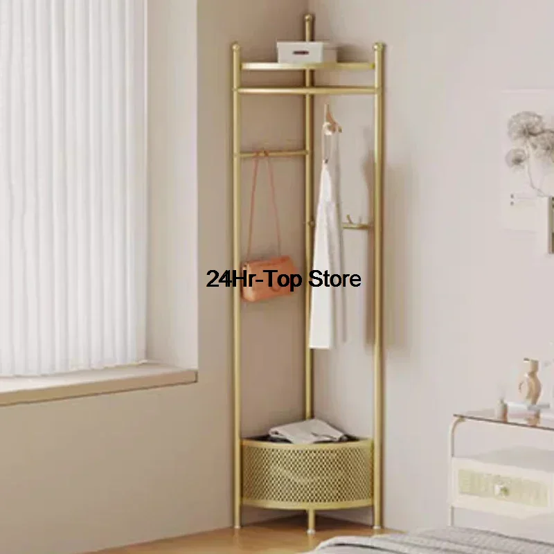 

Nordic Hanger Clothes Rack Gold Entrance Hall Dresses Cabinets Clothing Rack Boutique Rail Perchero Pared Home Furniture WJ30XP