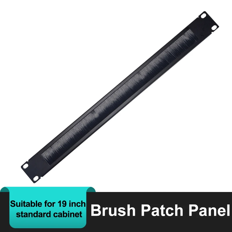 

1U 19-Inch Semi-Enclosed Metal With Brush Horizontal Cable Tray Network Panel Bar Installation Trough Used for Management Tools