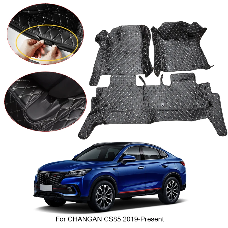 

3D Full Surround Car Floor Mats For CHANGAN CS85 2019-2025 Protective Liner Foot Pads Carpet PU Leather Waterproof Accessories