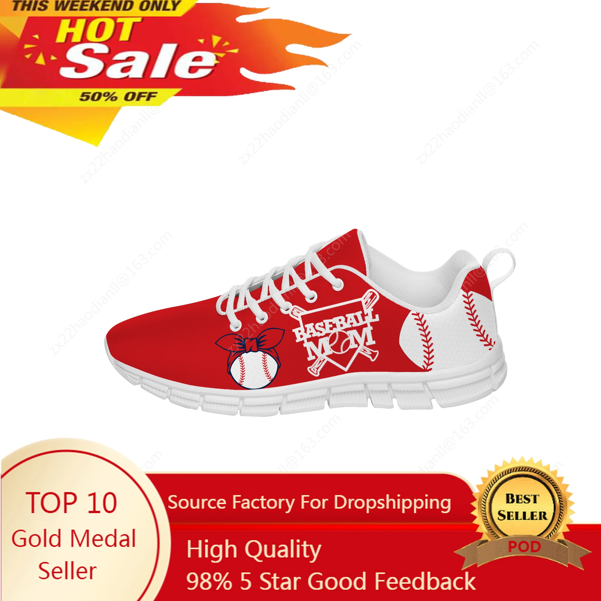 BASEBALL MOM Sneakers Mens Womens Teenager Casual Shoes Canvas Running Shoes 3D Printed Cloth Breathable Lightweight shoe